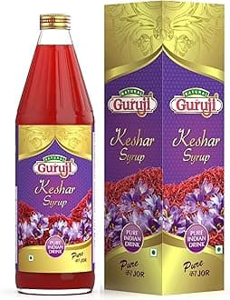 Jai Guruji Keshar Dry Fruit Syrup Sharbat, Instant Refreshing Drink For Summer (Mix with milk Only) – 750ml