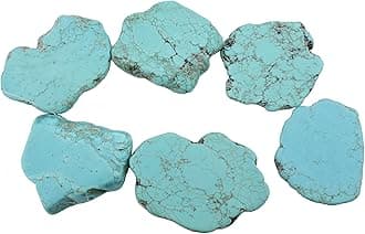 COIRIS 20pcs Natural Turquoise Gemstone Big Irregular Shape Chips Stone Loose Beads for Jewelry Making (ZS-1134-M)