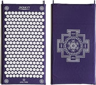 Acupressure Mat for Relaxation, Massage Muscles, Aid Sleep & Unlock Inner Tension, Similar to Acupuncture, No Needles Required (Classic, Level 1, Indigo)