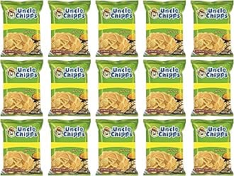 Uncle Chips Spicy 50g (Pack of 15) – Spicy Treat – Crunchy Namkeen – Perfect Tea Time Snack – Potato Chips