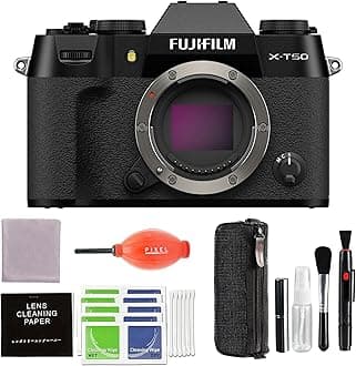 Fujifilm X-T50 Mirrorless Digital Camera Body - Black Bundle with Additional Accessories