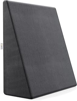 FOVERA Bed Wedge Pillow with Memory Foam, Back Support Cushion for Acid Reflux, GERD, Snoring, Post Surgery, Pregnancy and Relaxing in Bed (Velvet Dark Grey, Small - 20 x 20 x 7 Inch, Pack of 1)
