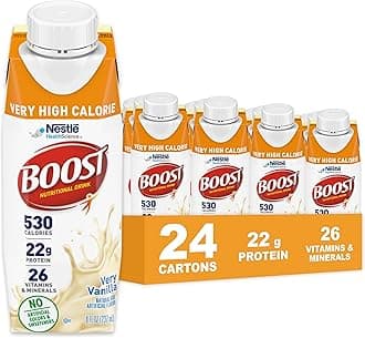 Very High Calorie Vanilla Nutritional Drink – 22g Protein, 530 Nutrient Rich Calories, 8 Fl Oz (Pack of 24)