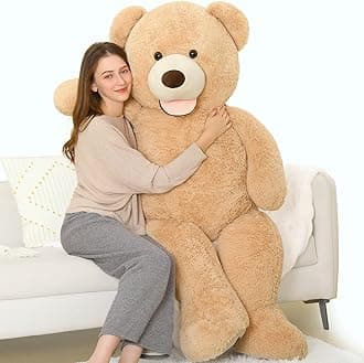 MorisMos Big Plush Giant Teddy Bear Premium Soft Stuffed Animals Light Brown 51 inch