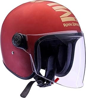 Royal Enfield Royal Enfield Open Face with Visor MLG Helmet Matt Maroon (M)57 CM(RRGHEL000061)