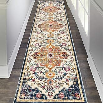 Pauwer Boho Hallway Runner Rug 2x8 Washable Entryway Area Rugs Non Slip Farmhouse Vintage Floor Mat Carpet Runner for Hallways Laundry Room Kitchen Bathroom Bedroom