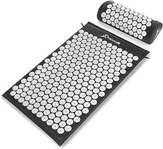 ProSource Acupressure Mat and Pillow Set for Back/Neck Pain Relief and Muscle Relaxation