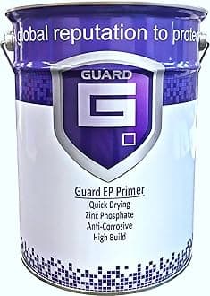 Guard EP - Anti Corrosion Quick Drying High Build Zinc Phosphate Metal Primer Paint Red Oxide & Grey Oxide 5, 10, 15 & 20 Litres (20 Litres + 5L Thinner, Grey)