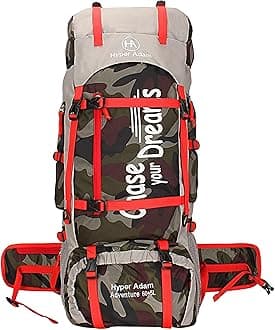Hyper Adam 65 L Water Resistant Rucksack Hiking Backpack/Bag for Trekking/Camping/Travel/Outdoor Sport