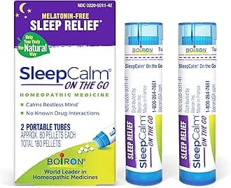 Boiron SleepCalm On The Go Sleep Aid for Deep, Relaxing, Restful Nighttime Sleep - Melatonin-Free and Non Habit-Forming - 80 Count (Pack of 2)