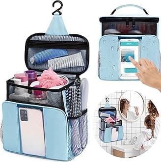 Mesh Shower Caddy,Portable HangingTravel Toiletry Bag Dorm Room Essentials for College Students Girls,Large Makeup Organizer for Full-Sized Toiletries,Travel Essentials for Women Girls Camping Beach