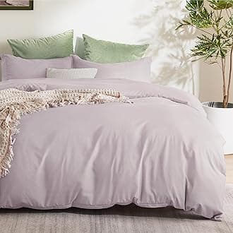 Bedsure Duvet Cover Queen Size - Soft Double Brushed Bedding Set for Kids & Adults, Zipper Closure, 3 Pieces, Includes 1 Duvet Cover (90"x90") & 2 Pillow Shams, NO Comforter, Pink Mocha