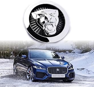 Emblem Compatible with XE XF XJ F-Type F-PACE Front Center Grille Emblem 3.38inch Car Badge Emblem Leopard (Front Black-Chrome)