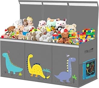 homyfort Large Toy Box - Large Toy Chest Organizers and Storage Boxes, Collapsible Container Bins for Playroom, Nursery, Closet, Living Room