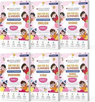 Oswaal One For All Olympiad Previous Years' Solved Papers Class 3 (Set of 6 Books) Maths, English, Science, Reasoning, Cyber & General Knowledge (For 2024-25 Exam) Product Bundle – 4 April 2024