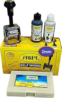 ASPL (2mm) Heavy Duty Super Batch Printing Machine (Batch NO., Packing Date, Expiry Date, MUXIMUM Retail Price, NET Weight, Quantity, Size, ETC.) (M30) (2MM)