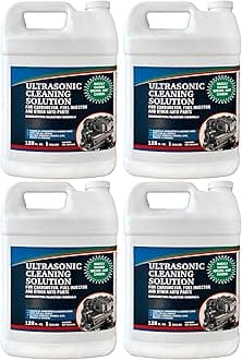 NORTHWEST ENTERPRISES Ultrasonic Cleaner Solution for Carburetors and Engine Parts. Concentrated Washing Compound for use in Ultrasonic Machines and Immersion Washers - Automotive Fluid (4 Gallons)