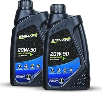 Signate 20W50 Street Race Bike Engine Oil 1L, High Performance Engine Oil for Motor Cycle, Maximum Gear Protection & Efficient Performance Bike Oil (Pack of 2)