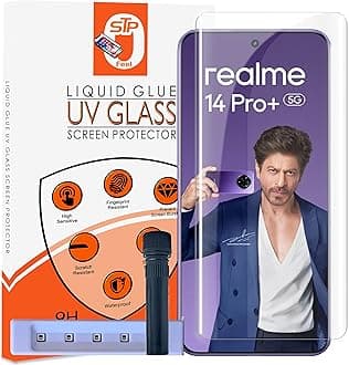 STP FEEL® HD+ UV Tempered Glass Screen Protector Guard Compatible For Realme 14 Pro Plus 5G (6.83 Inch, Pack of 1) Full Adhesive UV Curved Case Friendly HD Clarity with easy installation kit