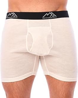 Merino.techMerino Wool Underwear Mens - 100% Merino Wool Base Layer Boxer Briefs for Men
