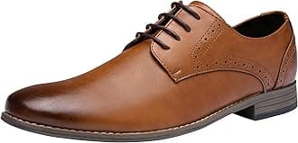 Jousen Men's Oxford Plain Toe Dress Shoes Classic Formal Derby Shoes