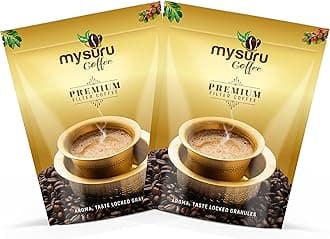 MYSURU COFFEE Premium Filter Coffee Powder 200g [Pack of 2] | Aromatic Taste [80% Coffee - 20% Chicory] | Traditional South Indian Blend | Freshly Roasted Ground Coffee