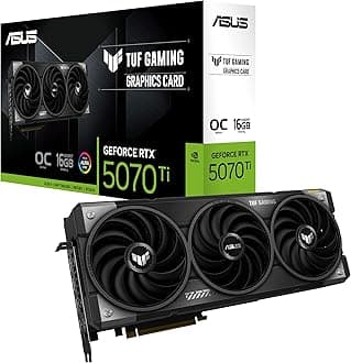 ASUS TUF GeForce RTX™ 5070 Ti 16GB GDDR7 OC Edition Graphics Card, NVIDIA, Desktop (PCIe® 5.0, HDMI®/DP 2.1, 3.125-Slot, Military-Grade Components, Protective PCB Coating, Axial-tech Fans)