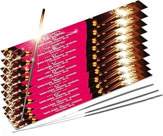Sparkler Set 50 pcs x 40 cm Pack of Sparklers - Great idea for Weddings, Birthday Parties, Christmas and New Year's Eve Party (40 cm x 50 pcs)