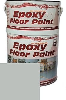 Epoxy Resin Floor Paint by Ask Coatings. for Garage, Industrial and Domestic. 2.5L (Grey)