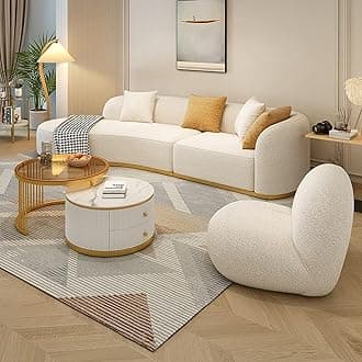 Maple Home Decoration Lamb Fleece Sofa Set modern Nordic Style Sofa Living Room Cafe Hotel Shop Home Furniture (Single Seat 70cm)