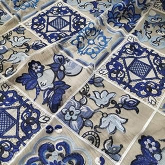 Mesh Lace Fabric by The Yard, Multi-Color 3D Damask Mesh Embroidery for Apparel,Blouse,Dress,Handmade Accessories (EG-1913073)