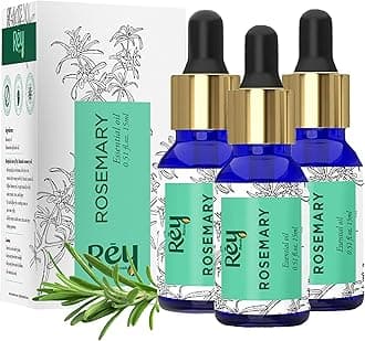 Rey Naturals Rosemary Essential Oil | Rosemary Oil for Hair Growth | Good For Skin, Body and Shiny Soft Hair | Pure & Non Greasy | Hair Fall Control & Hair Growth Oil For Women & Men - 15ml