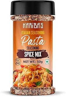HARIBAS Pasta Seasoning Masala Powder 50Gm | Sprinkle It On Anything | 100% Organic | Exotic Spices | Perfect For Pasta, Fries Seasoning | Dairy-Free | Vegan, Trans Fat Free