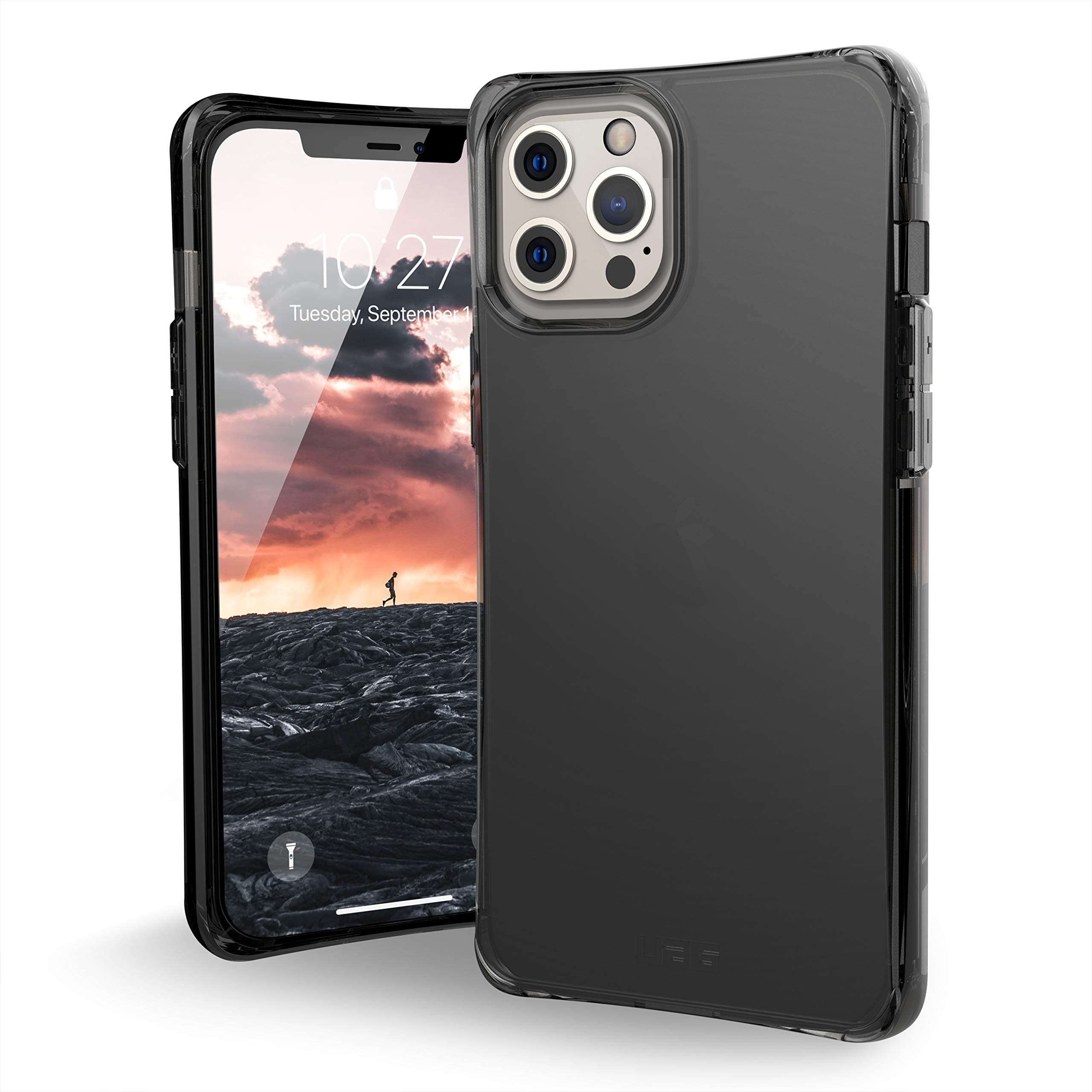 UAG Designed for iPhone 12 Pro Max 5G [6.7-inch Screen] Rugged Lightweight Slim Shockproof Transparent Plyo Protective Cover, Ash