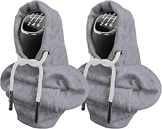 2PCS Gear Shift Hoodie, Upgraded Universal Hoodie Car Gear Shift Cover, 6.7Inch Funny Shifter Hoodie, Car Interior Accessories Car Shifter Stick Protector Decoration for Most Car Gear Shift Levers