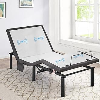 Adjustable Bed Frame with Massage, Zero Gravity Adjustable Bed Base with 4 USB Ports & Under-Bed Night Light, Storage Pocket, Wireless Remote Control, Twin XL Size