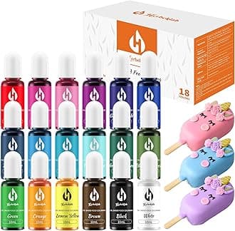 Oil Based Food Coloring for Chocolate – 18 Colors x 10ml Concentrated Oil Food Dye for Melting Chocolate, Candy Melts, Cake Pops, Strawberries & Baking