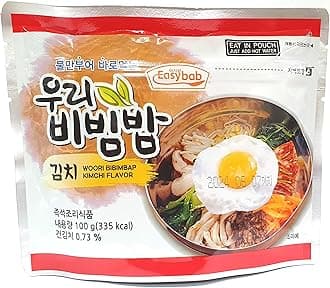 Minecook Kimchi Bibimbap Meals Ready to Eat 1 Pack of Bibimbap Korean Mixed Rice Bowl100g (3.53oz) 335 Kcal (Kimchi)