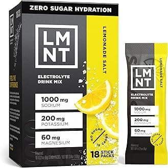 LMNT Zero Sugar Electrolytes - Lemonade | Drink Mix | 18-Count