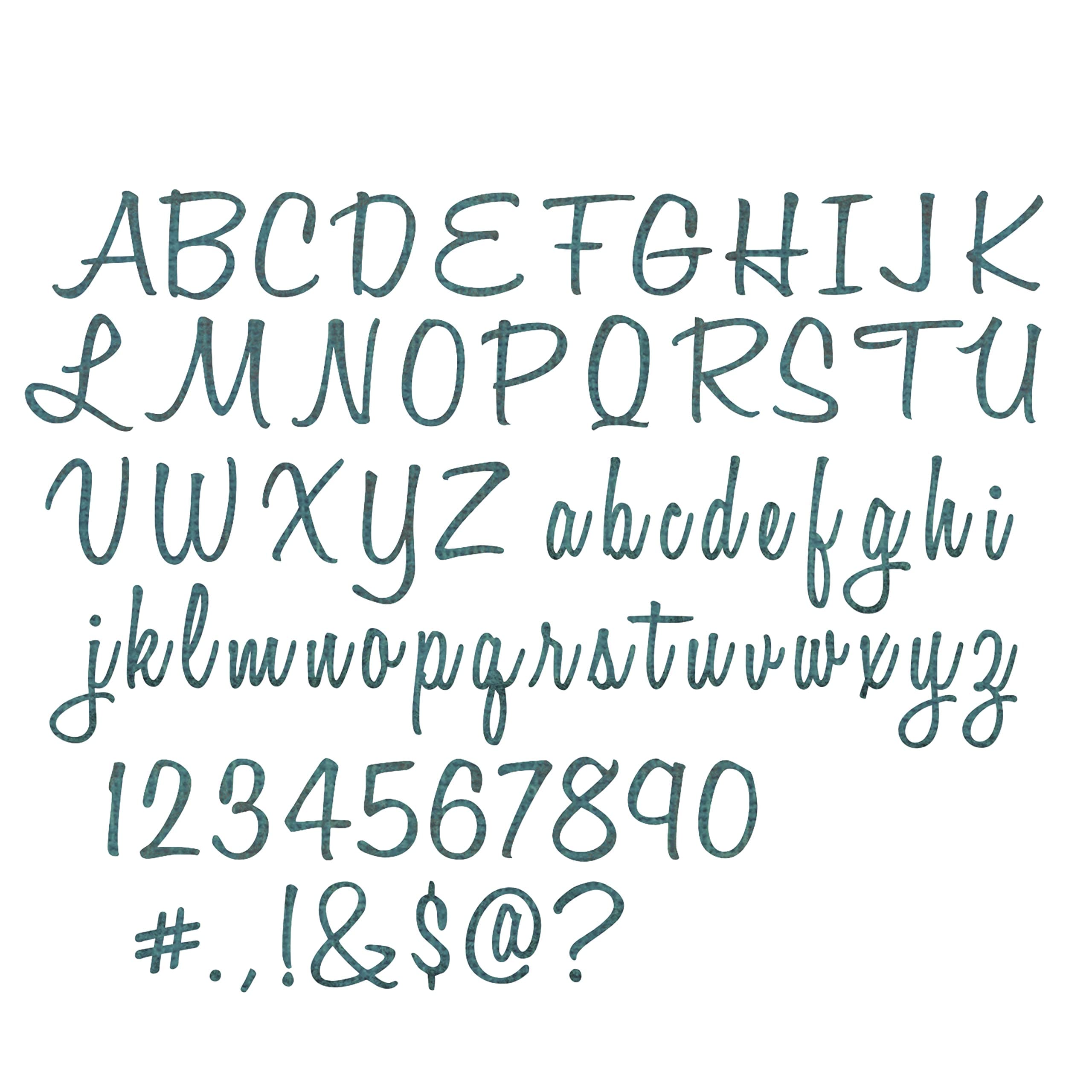 Thinlits Die Set 69PK-Script Upper & Lower by Tim Holtz, Metal, Silver, 19.1 x 14.4 x 0.4 cm