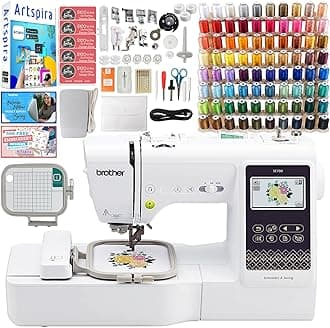 SE700 Combo 2-in-1 Embroidery & Sewing Machine with 80 Embroidery Spools & Accessories