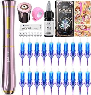 P40 Wireless Tattoo Pen Machine, Pink, Rotary Tattoo Gun for Women Artists, Valentine's Day Limited Set