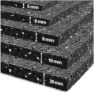 etm Anti-Vibration Washing Machine Mat - Soundproof Mat for Appliances | Thick Rubber | Sound and Impact Absorbing | Thickness: 10mm - 60 x 100 cm