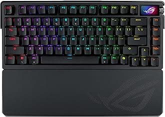 ROG Azoth Extreme Wireless Mechanical Gaming Keyboard – 75% TKL, ROG NX Storm Clicky Switches, PBT Keycaps, Aluminum Chassis, Carbon Fiber, Gasket Mount, Color OLED Screen, PC/Mac Support - Black
