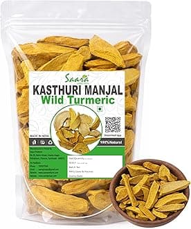 Organic Kasturi Manjal, 150g Wild Turmeric Root, Kasthuri Haldi | Kasturi Turmeric For Skin & Face Care, 150g (Pack of 1)