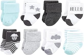 Hudson Baby Unisex Cotton Rich Newborn and Terry Socks