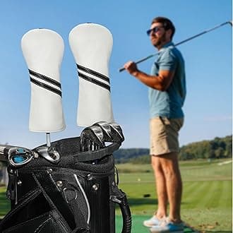 Golf Club Head Covers - 4pcs or 1pc Golf Accessories Club Covers Set for Woods and Driver Fairway Hybrids with Interchangeable Tags