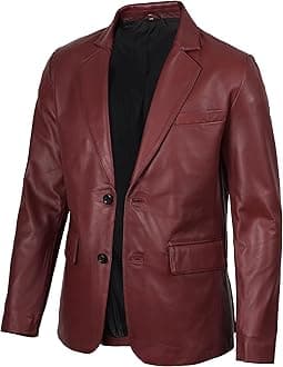- Leather Blazer for Men - Black & Brown Real Lambskin Casual Men's Leather Jacket Coats