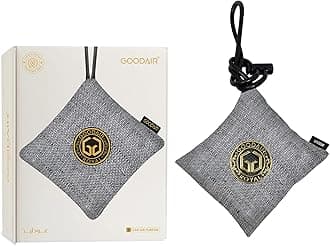 GOODAIRHEPA Car Air Purifier Bag & Pouch | 75g Activated Carbon Filter, Absorb Toxic Gases, 2.0 Premium Certified Air Purifier, Suitable for All Cars, 24/7 Air Purification - Elegant Silver