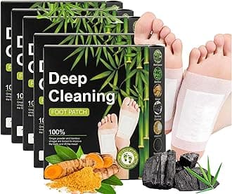 Deep Cleansing Foot Patch, Natural Bamboo Vinegar Ginger Powder Foot Pad For Foot Care, Adhesive Sheets For Relaxation, Pain Relief And Remove Dampness (Ginger, Pack Of 50)